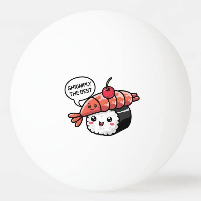 räkor bästa kawaii sushi pingisboll (Framsidan)