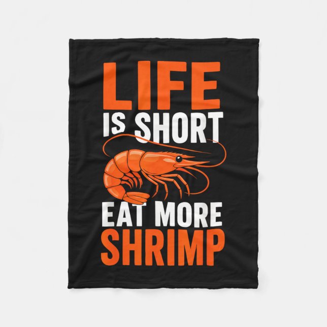 Räkor cajun räkor seafood marknad  fleecefilt (Framsidan)