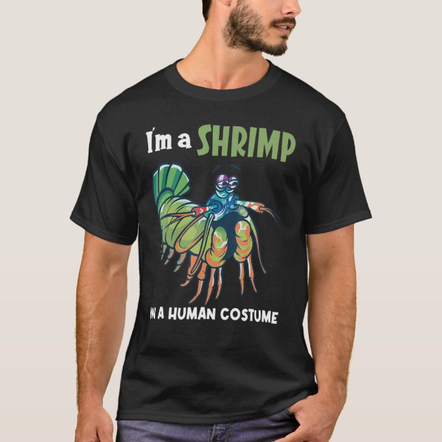 Räkor Djurskydd Cute Peacock Mantis Shr T Shirt (Framsida)