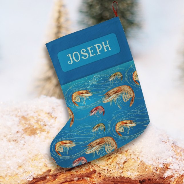 Räkor i Personligens Vatten - julstock Stor Julstrumpa (Skapare uppladdad)