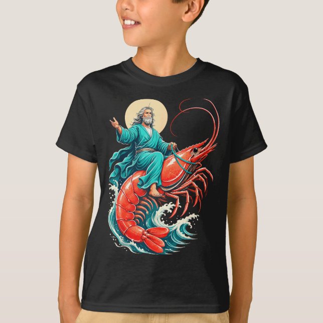 Räkor jesus  t shirt (Framsida)