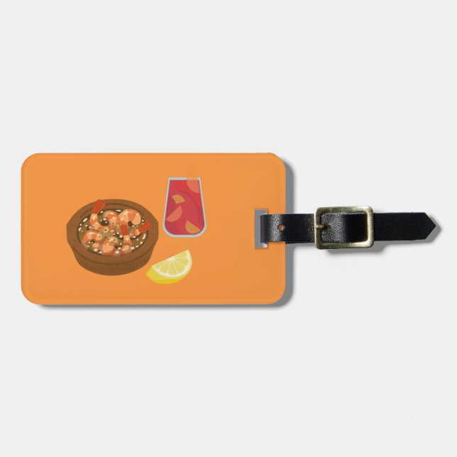 Räkor och Sangria Bagagebricka (Horisontell Framsida)