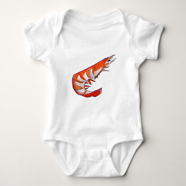 Räkor, sjömatkitschkonst t-shirt (Framsida)