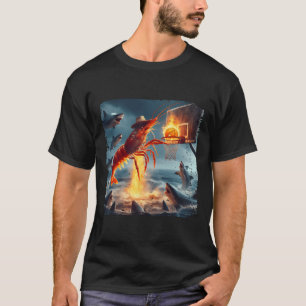 Räkor som doppar haj rolig fiske meme Sketll T Shirt