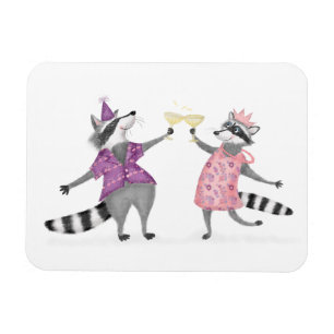 Räkor som firar party-magnet magnet