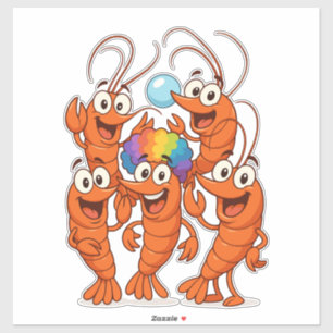 Räkor Squad Strand Vibbar Klistermärken