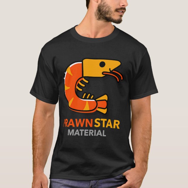 Räkor Stjärnmaterial BBQ T Shirt (Framsida)