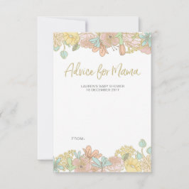 Råkort för babyduschmunkar i vår blommor inbjudningar