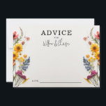 Råkort för blommor, jodrosblommor, Bröllop Rådkort<br><div class="desc">Be gästerna i bröllop att ge  råd till nylingarna. Anpassa enkelt med namnen.</div>