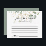 Råkort för Foliage Calligraphy Bröllop Grönt Vykort<br><div class="desc">Det här grönt-kalligrafkortet för lövning i bröllop är perfekt för ett modernt bröllop. Den här konstnärliga utformningen har hand om vattenfärgen guld och gröntens bladverk och inspirerar till naturskönhet. De här korten är perfekter för bröllop, möhippa, babydusch, studentfest och mycket mer. Anpassa korten med namn från bruden och brudgummen, blivande...</div>