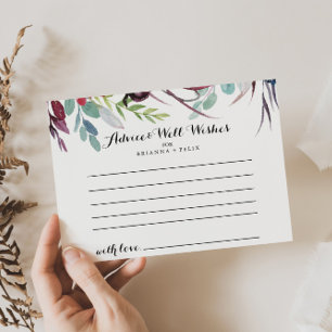 Råkort för Lyxury Whimsical Boho Blommigt Bröllop Vykort