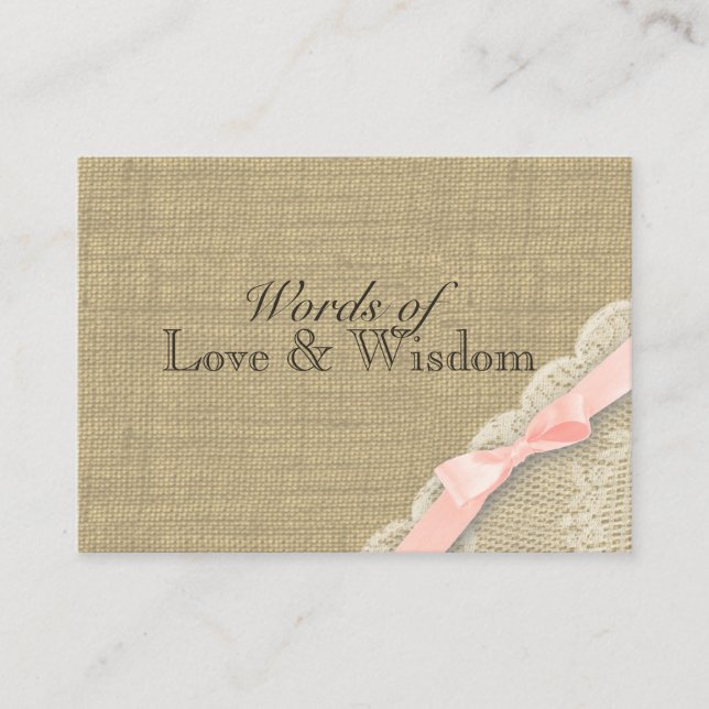 Råkort för Rustic Baby Shower Rådkort (Framsida)