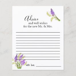 Råkort för vattenfärgslavender och Grönt Blommigts