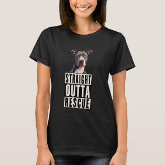 Rakrätt ur räddningsgropar Pitbullar Män Kvinnor T Shirt