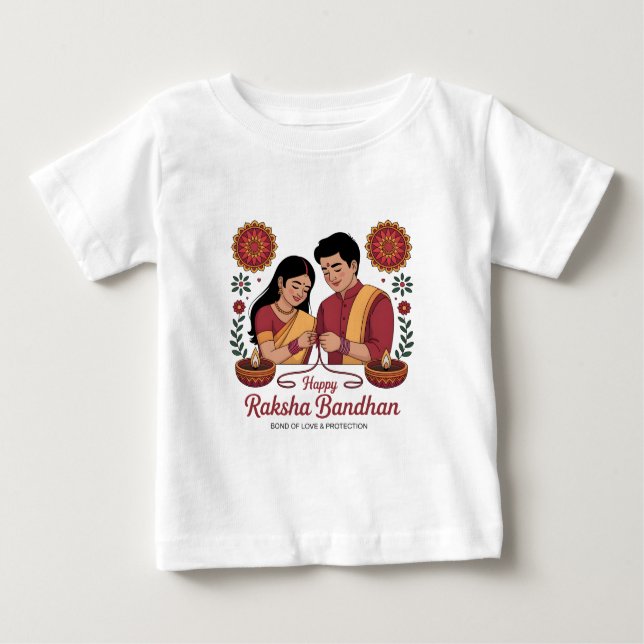 Raksha Bandhan Baby Fin Jersey T-Shirt (Framsida)