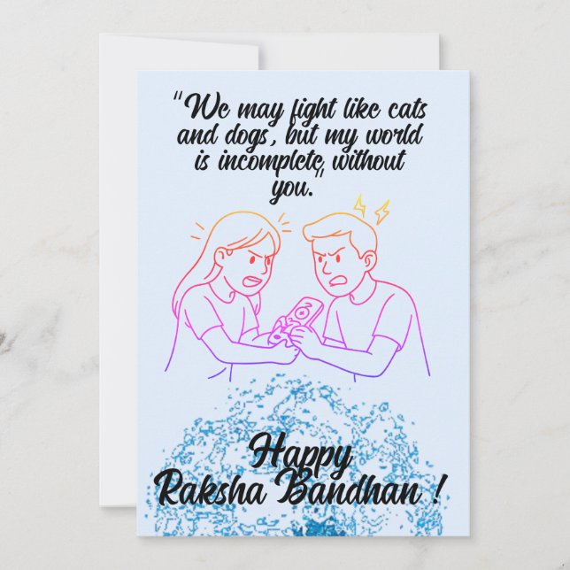 Raksha Bandhan Card Julkort (Framsida)