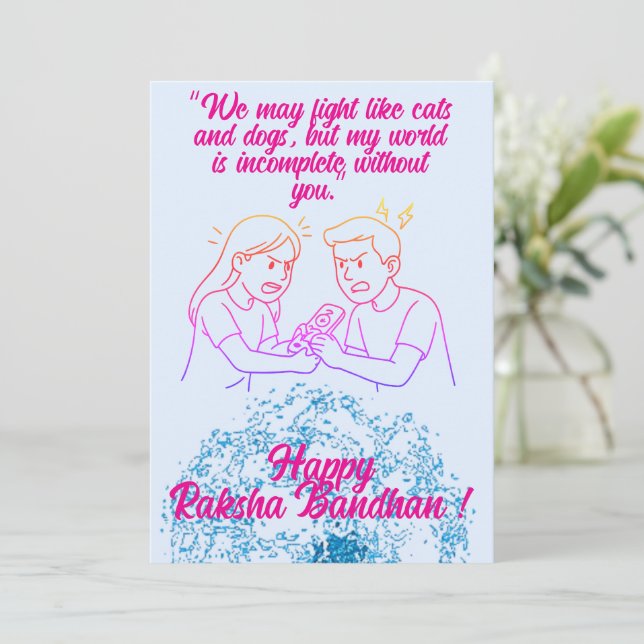 Raksha Bandhan Card Julkort (Stående Fram)