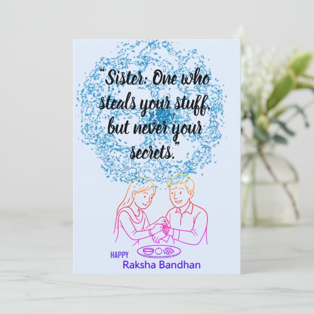 Raksha Bandhan Card Julkort (Stående Fram)