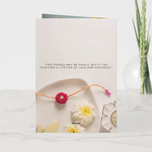 Raksha Bandhan Card Tack Kort (Baksida)