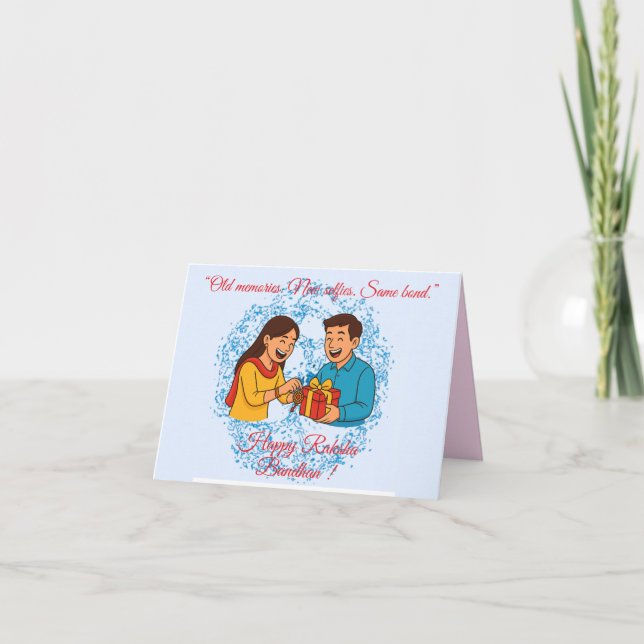 Raksha Bandhan Card Tack Kort (Framsida)