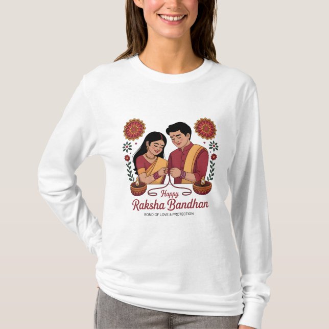 Raksha Bandhan  Dam långärmad t-shirt (Framsida)