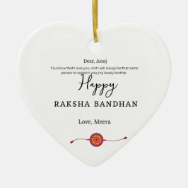 Raksha bandhan, glad rakhi-kort, julgransprydnad keramik