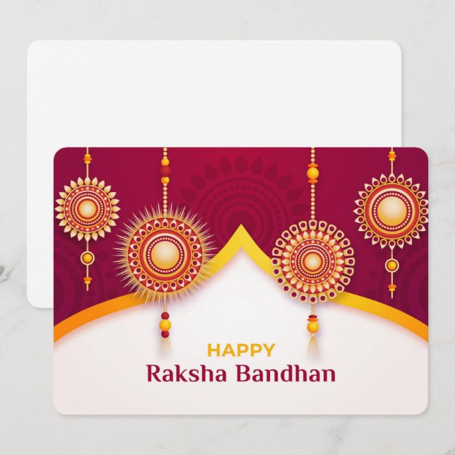 Raksha Bandhan Julkort (Fram/baksida)