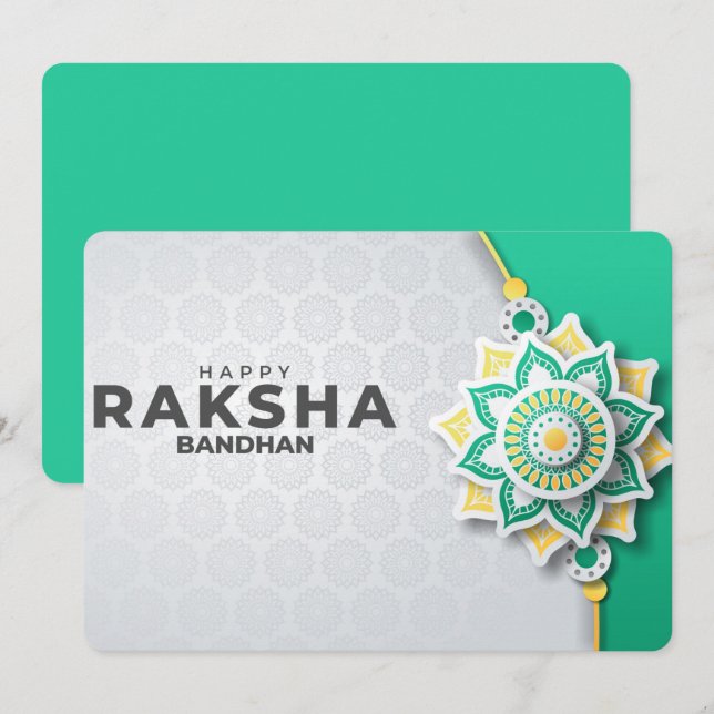 Raksha Bandhan Julkort (Fram/baksida)