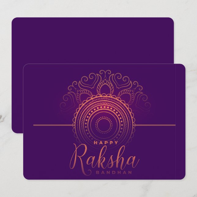 Raksha Bandhan Julkort (Fram/baksida)