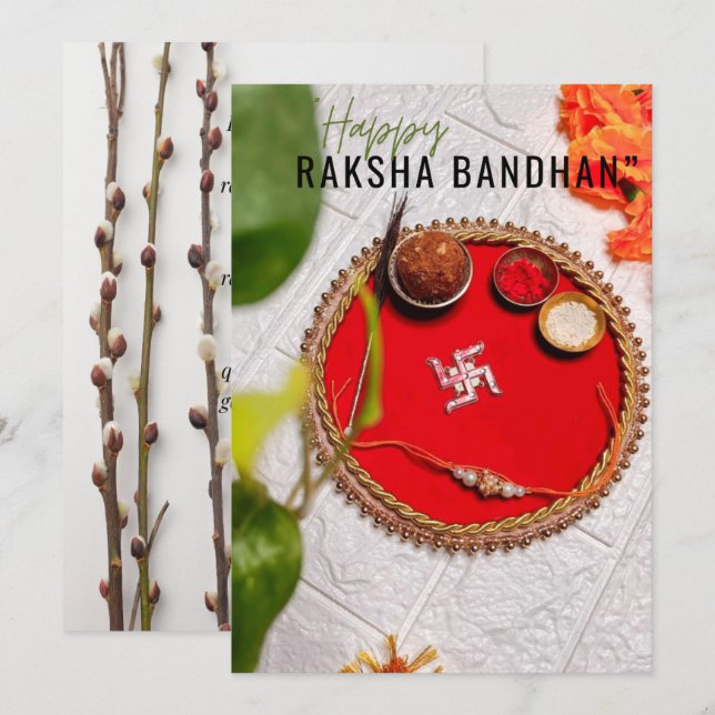 Raksha Bandhan-kort Julkort (Fram/baksida)