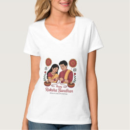 Raksha Bandhan Kvinnors V-ringad T-shirt