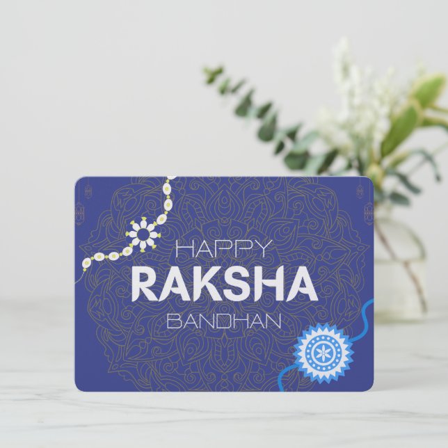 Raksha Bandhan Lycka – Broder och syster band för  Julkort (Stående Fram)