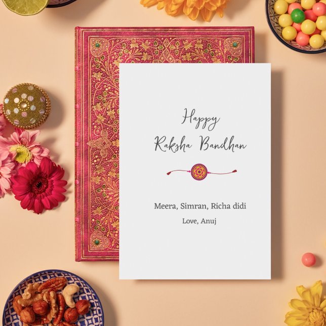 Raksha bandhan, lycklig rakhi-kort, julkort (Skapare uppladdad)