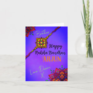 Raksha Bandhan-mappat gratulationskort Kort