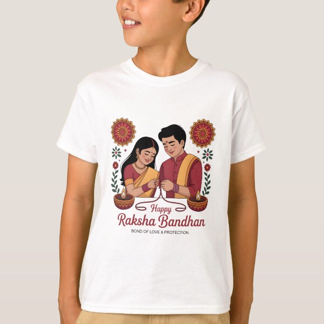 Raksha Bandhan  Pojkars T-Shirt  (Framsida)
