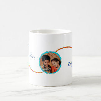 Raksha bandhan-presenten med foto, Rakhi/ Rakhri m Kaffemugg