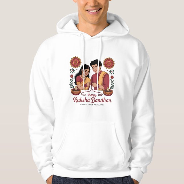 Raksha Bandhan Vuxen Tröja Hoodie (Framsida)
