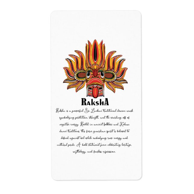 Raksha Mask Fraktsedel (Framsidan)