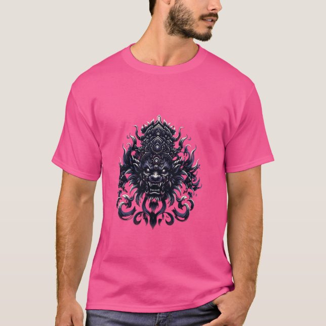 Rakshasa Hindu Folklore Mythology Demon Horror Gra T Shirt (Framsida)