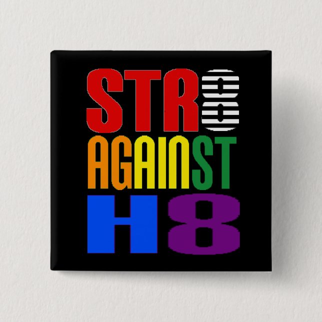 Raksträcka mot bundsförvant för hat LGBT Knapp (Framsida)