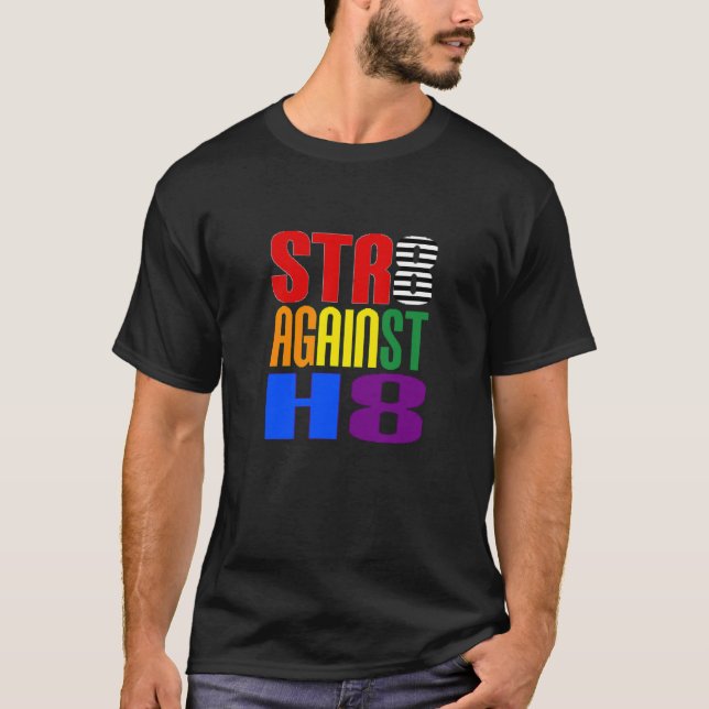 Raksträcka mot bundsförvant för hat LGBT Tee (Framsida)
