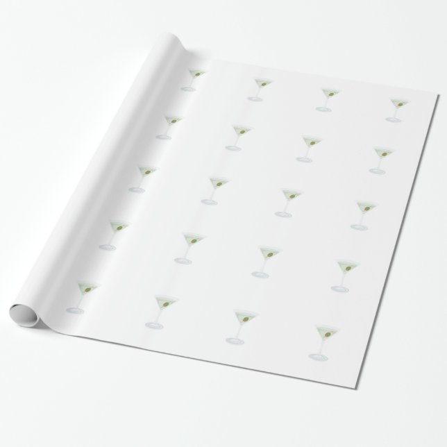 Raksträcka upp Martini Presentpapper (Utrullad)
