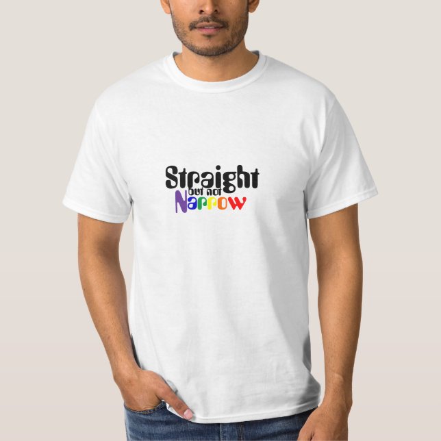 Raksträckan men inte begränsar t-shirt (Framsida)