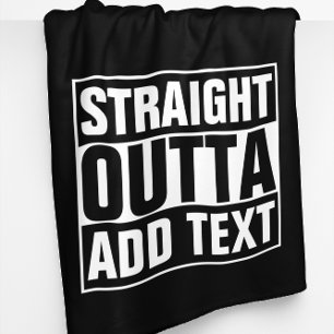 RAKSTRÄCKAN OUTTA - tillfoga din text här/skapa Fleecefilt