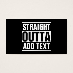 RAKSTRÄCKAN OUTTA - tillfoga din text här/skapa Visitkort