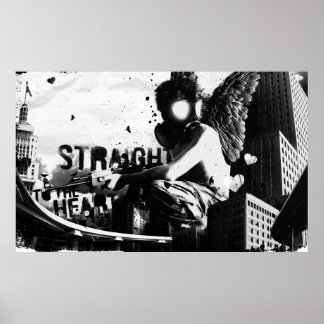 Rakt för hjärtat poster