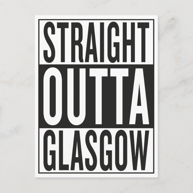 rakt från Glasgow Vykort (Framsida)