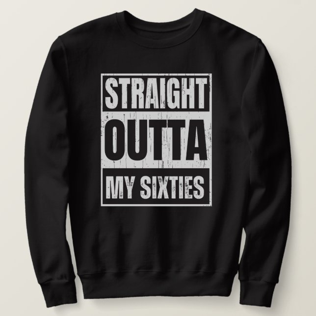 Rakt från min sextiosjätte roliga satir lång ärmad tröja (Design framsida)
