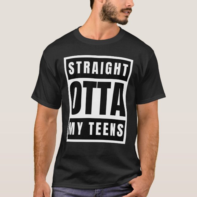 Rakt från min tonåringar sarkastisk påstående t shirt (Framsida)