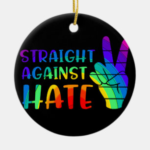 Rakt mot Hate - Pridet HBT-TQ+ Ally Julgransprydnad Keramik